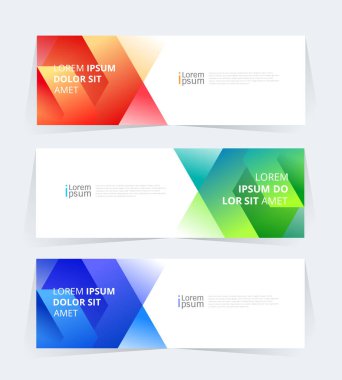 Geometric banner design with Vector presentation template.