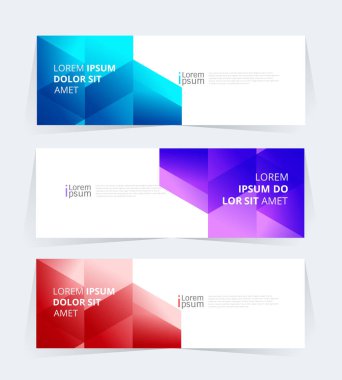 Geometric banner design with Vector presentation template.