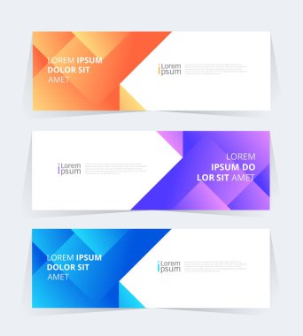 Geometric banner design with Vector presentation template.
