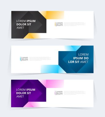 Geometric banner design with Vector presentation template.