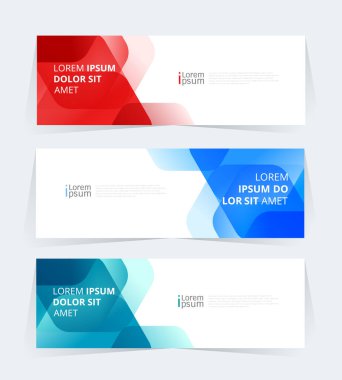 Geometric banner design with Vector presentation template.