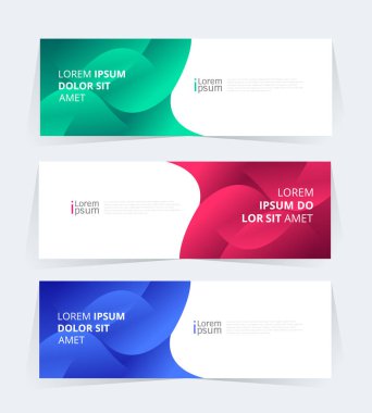 Geometric banner design with Vector presentation template.