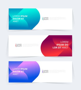 Geometric banner design with Vector presentation template.