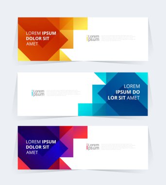 Geometric banner design with Vector presentation template.