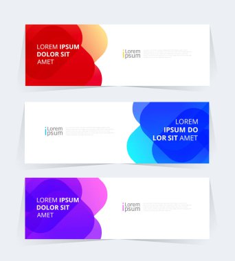 Geometric banner design with Vector presentation template.