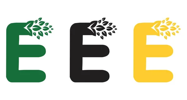 Letter Eroded Leaf Letter Logo Designs Použitelné Pro Obchodní Zdravotní — Stockový vektor