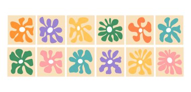 soyut renkli çiçek deseni vektörü