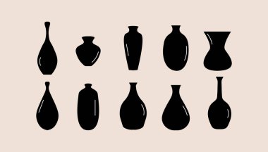 Farklı şarap şişelerinden oluşan siyah siluetler.