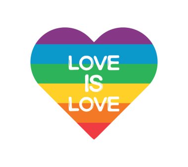 vektör gökkuşağı kalbi lgbt gururunu sever