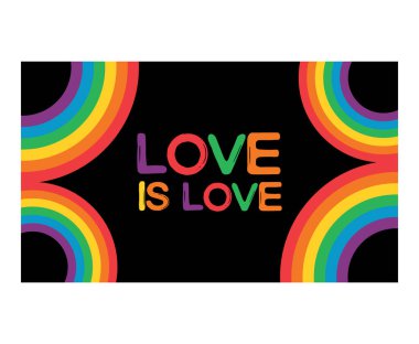 Aşk lgbt gökkuşağı vektörüdür