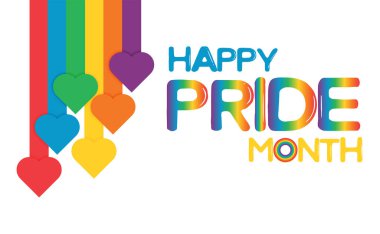 Igbt gurur ayı. Igbt cemaati. Gökkuşağı bayrağı. vektör illüstrasyonu