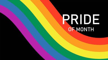 Gökkuşağı renk arkaplan vektöründe gurur ayı