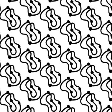 Dolar işaretli vektörsüz desen. siyah ve beyaz