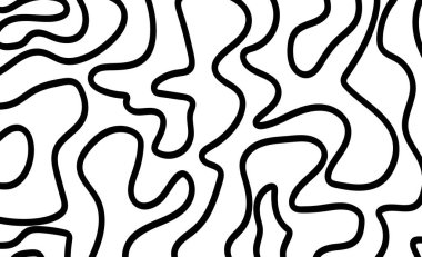 Siyah çizgileri ve dalgaları olan kusursuz bir desen.