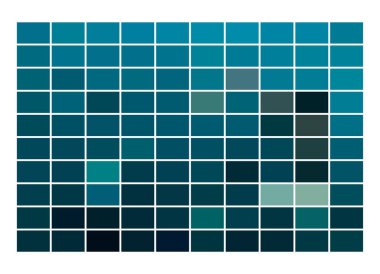 Renkli kare mozaik seti