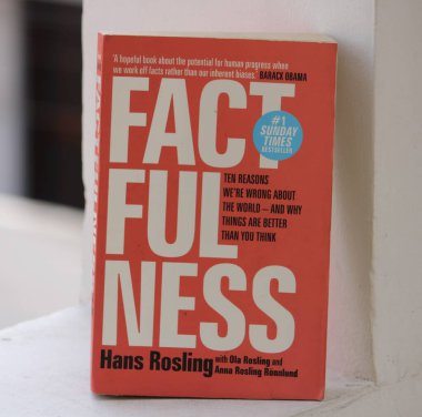Cover of Factfulness book by Anna Rosling Rnnlund, Hans Rosling, and Ola Rosling