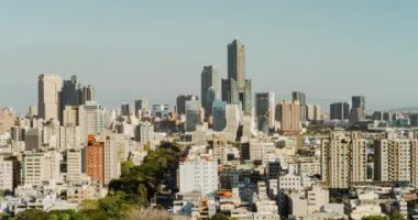 Sunset timelapse of Kaosheng cityscape from day to night