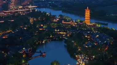 Yavaş çekim: Güzel kelebek çiçeklerin ve gün ışığında otlakların üzerinde uçuyor