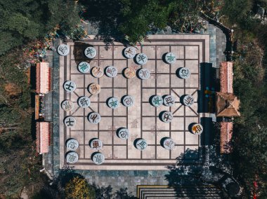 Giant Chess Board and Chesses in Cangshan Mountains 