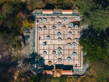 Giant Chess Board and Chesses in Cangshan Mountains 