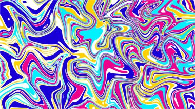 Renkli eğlenceli mermer sıvı soyut arka plan. Modern sıvı yağ dizayn şablonu.