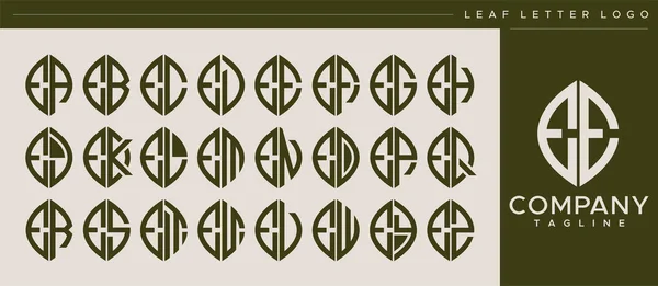 Diseño Moderno Letra Hoja Línea Logo Hoja Abstracta Carta Logo — Archivo Imágenes Vectoriales