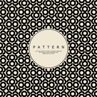 Simple geometric circle abstract pattern design. Modern round point pattern vector.