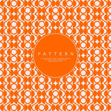 Modern zig zag circle line shape abstract pattern. Minimal round pattern