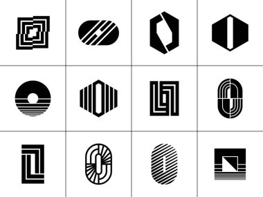 Minimalist şirket logosu O harfi dizayn şablonu. Modern 