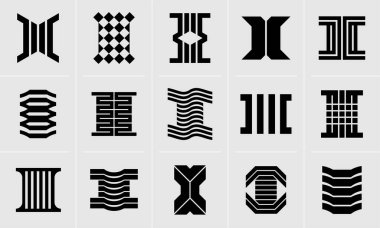 Modern teknoloji hattı logosu I harf dizayn paketi