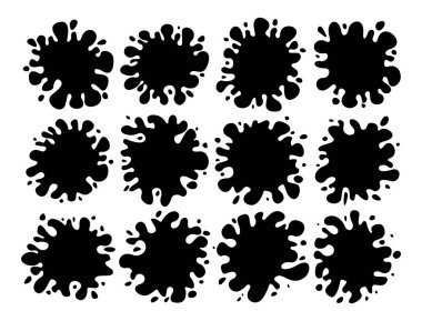 Siluet su seti sınır logosu sıçrıyor