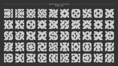 Soyut düz daire bauhaus temel şekil deseni demeti