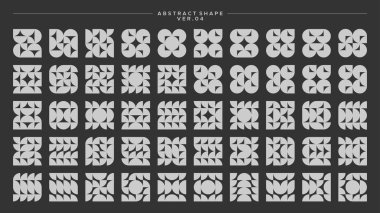 Modern soyut çember düz temel şekil dizaynı