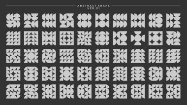 Basit temel şekil soyut memphis çember desen dizaynı