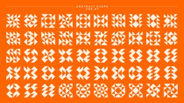 Keskin çizgi memphis soyut kare temel şekil dizaynı