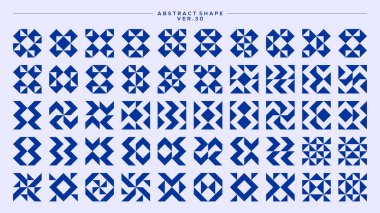 Minimalist keskin çizgi memphis soyut kare temel şekil dizaynı