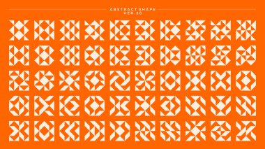 Desen, kolaj, poster için soyut Bauhaus şekil karesi kümesi,...