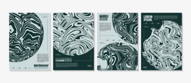 Soyut mermer daire kapağı tasarımı koleksiyonu