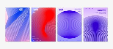 Modern harmanlama çizgisi soyut poster kapağı tasarımı