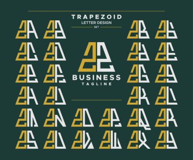 Geometrik trapezoid şekilli Z logo dizaynı