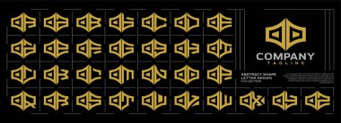 Zarif satır ilk harf O OO logosu, 0 numara 00 bohça