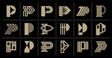 P harfi logo dizaynı.