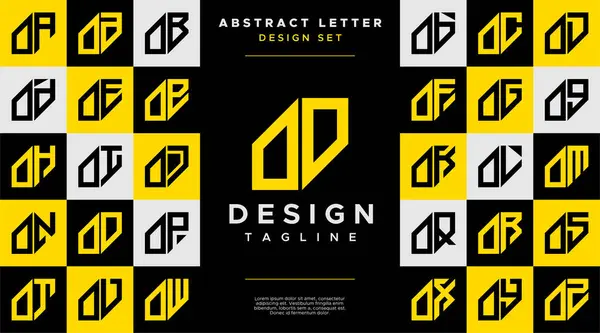 stock vector Simple business abstract letter O OO logo, number 0 00 design set