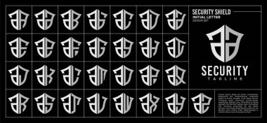 Teknoloji kalkanı küçük harf A AA logo tasarımı