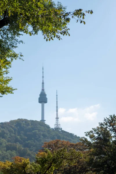 Güney Kore Seul Deki Nam Dağı Nda Bulunan Seul Kulesi — Stok fotoğraf