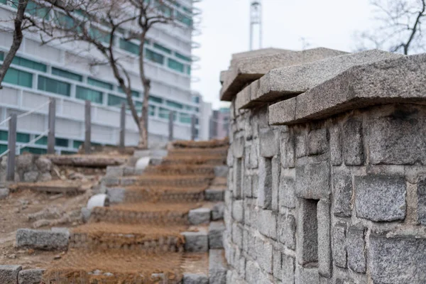 Mur Séoul Long Parc Heunginjimun Dans Région Dongdaemun Séoul Corée — Photo