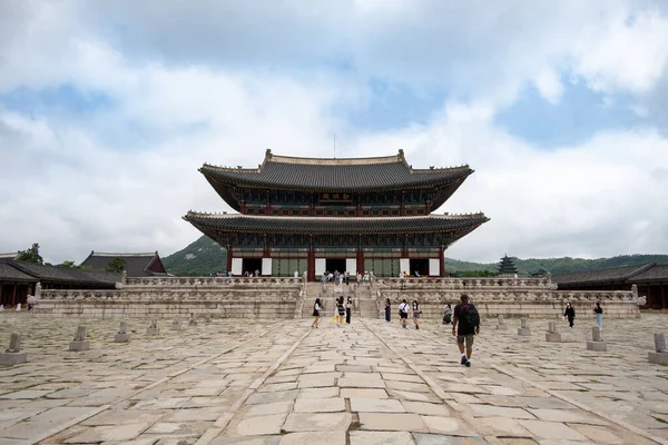 stock image Seoul, South Korea - 14 July 2022: View of the building in Gyeongbokgung Palace