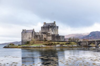 Eilean Donan Kalesi, Dornie, Iskoç Highlands Lochalsh Kyle.