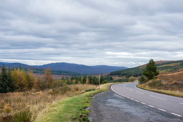 Road Scenic Landscape View Mountain Forest Scottish Highlands Inglés Concepto — Foto de Stock