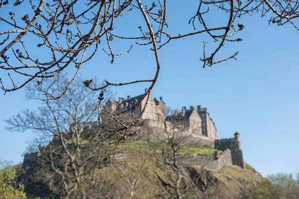 Edinburgh Castle Achter Boomtakken — Stockfoto